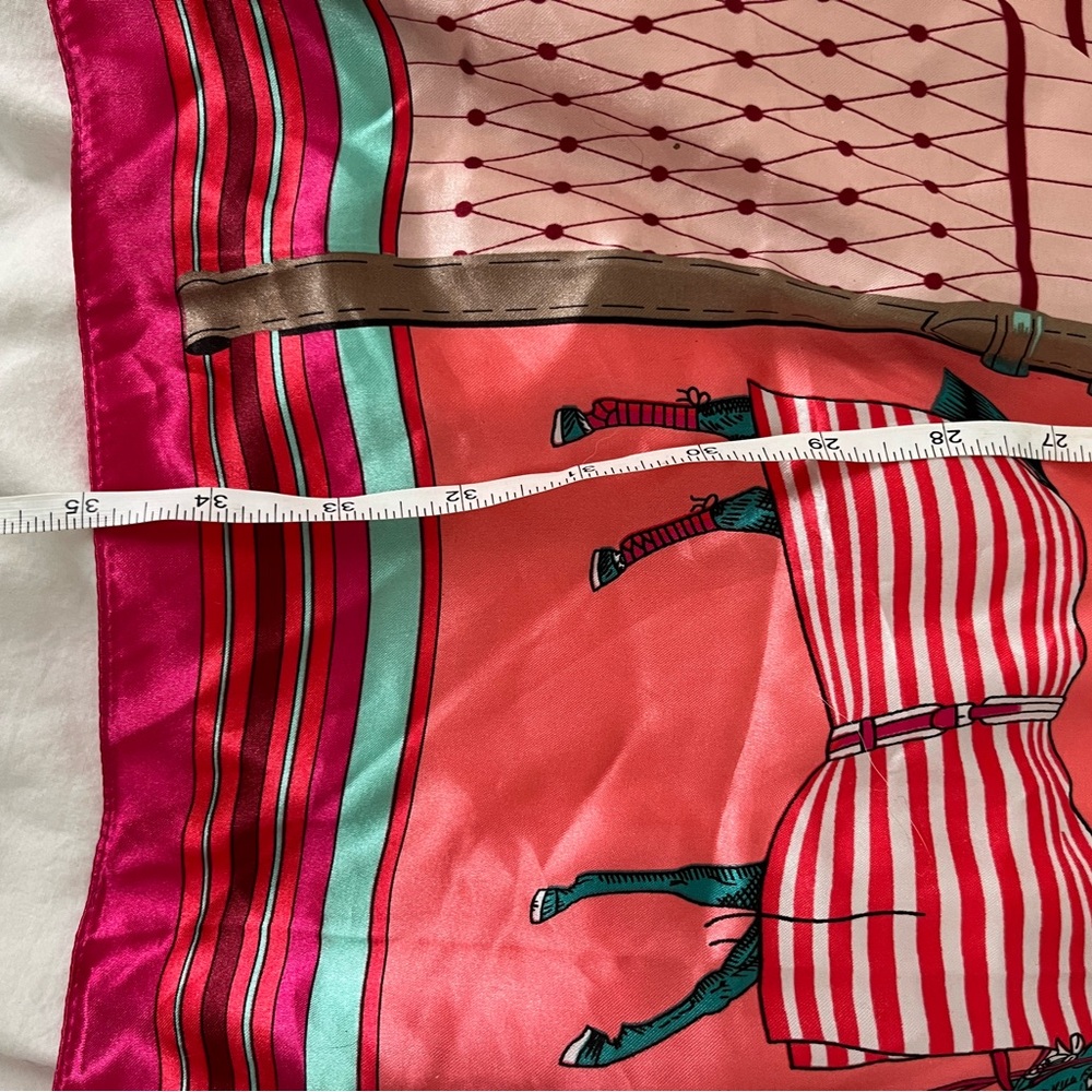 Colorful Equestrian Print Scarf - Picture 4 of 7